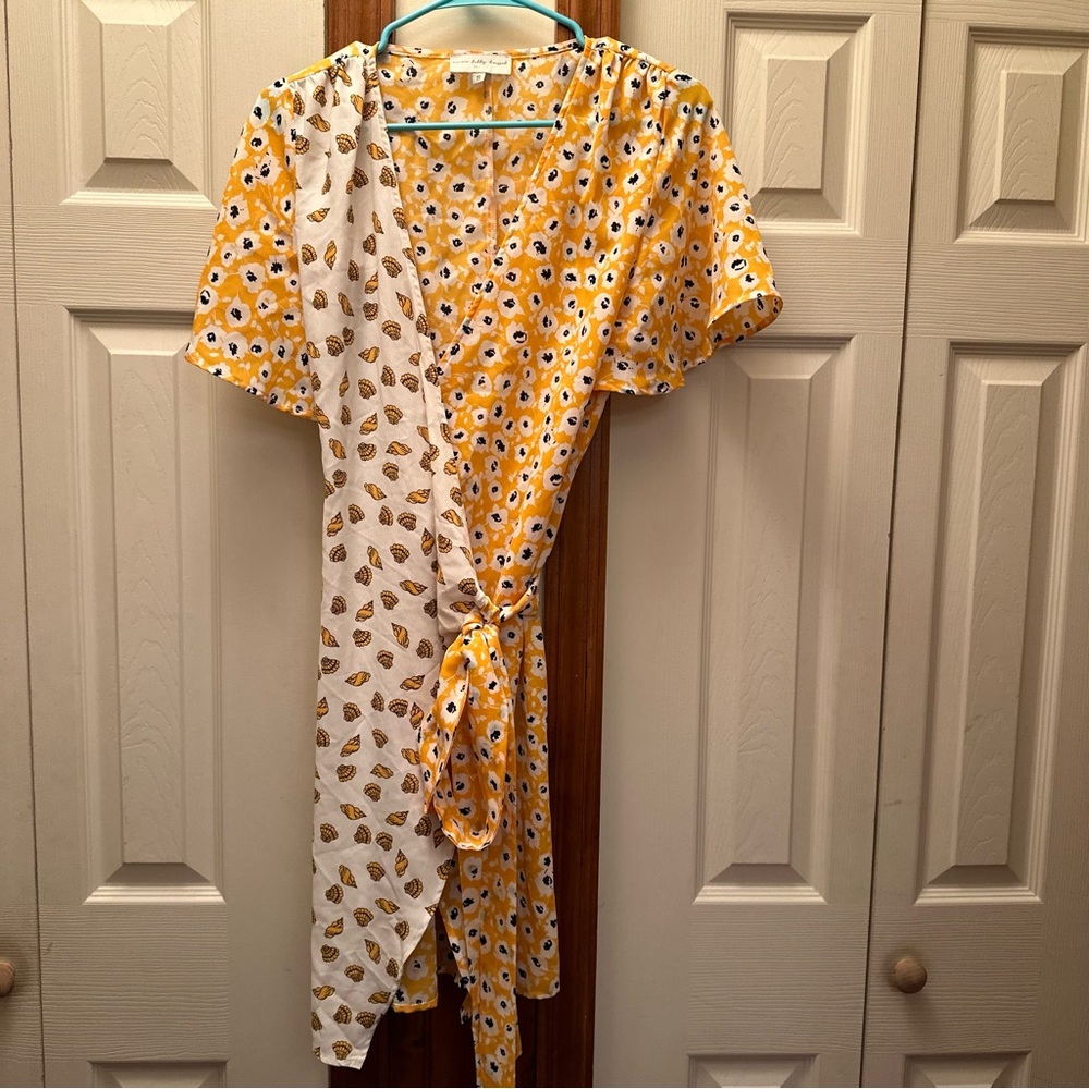 Never Fully Dressed Sea Shell Floral Wrap Dress